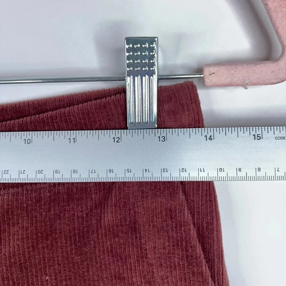 Daily Practice Anthropologie Corduroy Flare Pants Velour Burgundy Brown Size XS - Picture 9 of 11